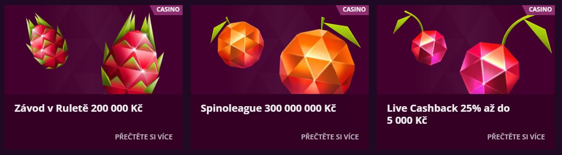 Hrajte a vyhrajte ze závodů, Spinoleague turnajů a live cashbacku