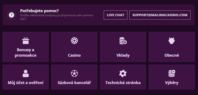Kontaktuj zákaznickou podporu přes live chat nebo e-mail kdykoliv v průběhu dne
